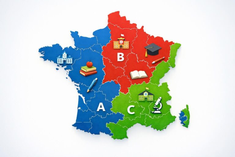 Calendrier scolaire 2026 : organisation des zones A, B et C selon les académies