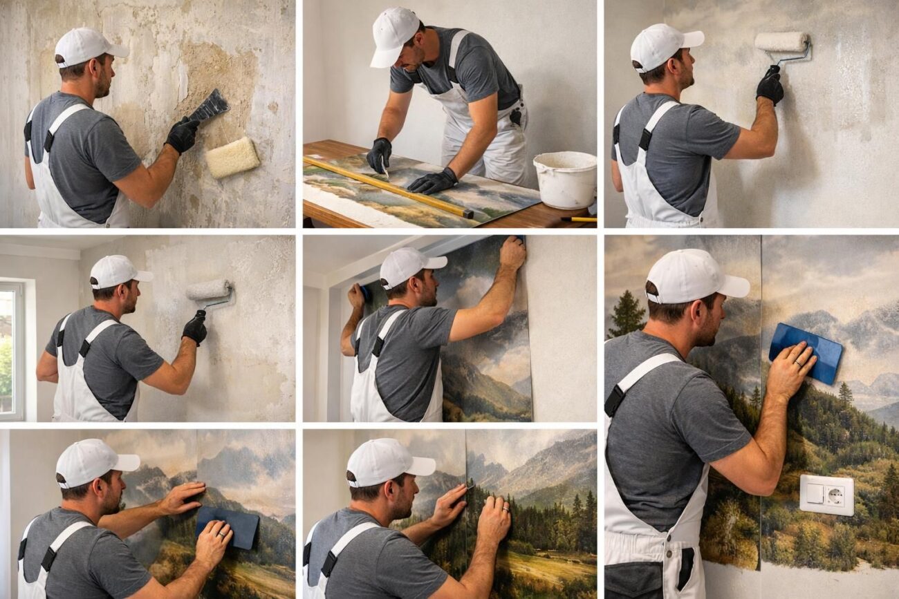 Comment poser du papier peint panoramique seul étape par étape sans erreur